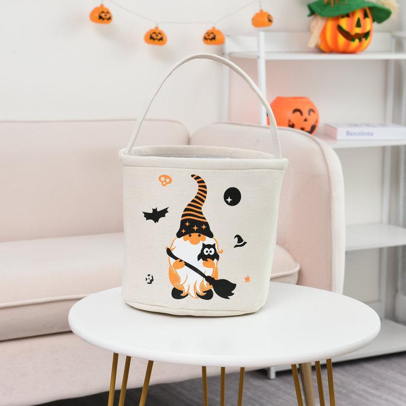 Panier-cadeau Pliable Pour Halloween, Sac Fourre-tout De Rangement Pour Jouets, Bonbons Ou Friandises - 