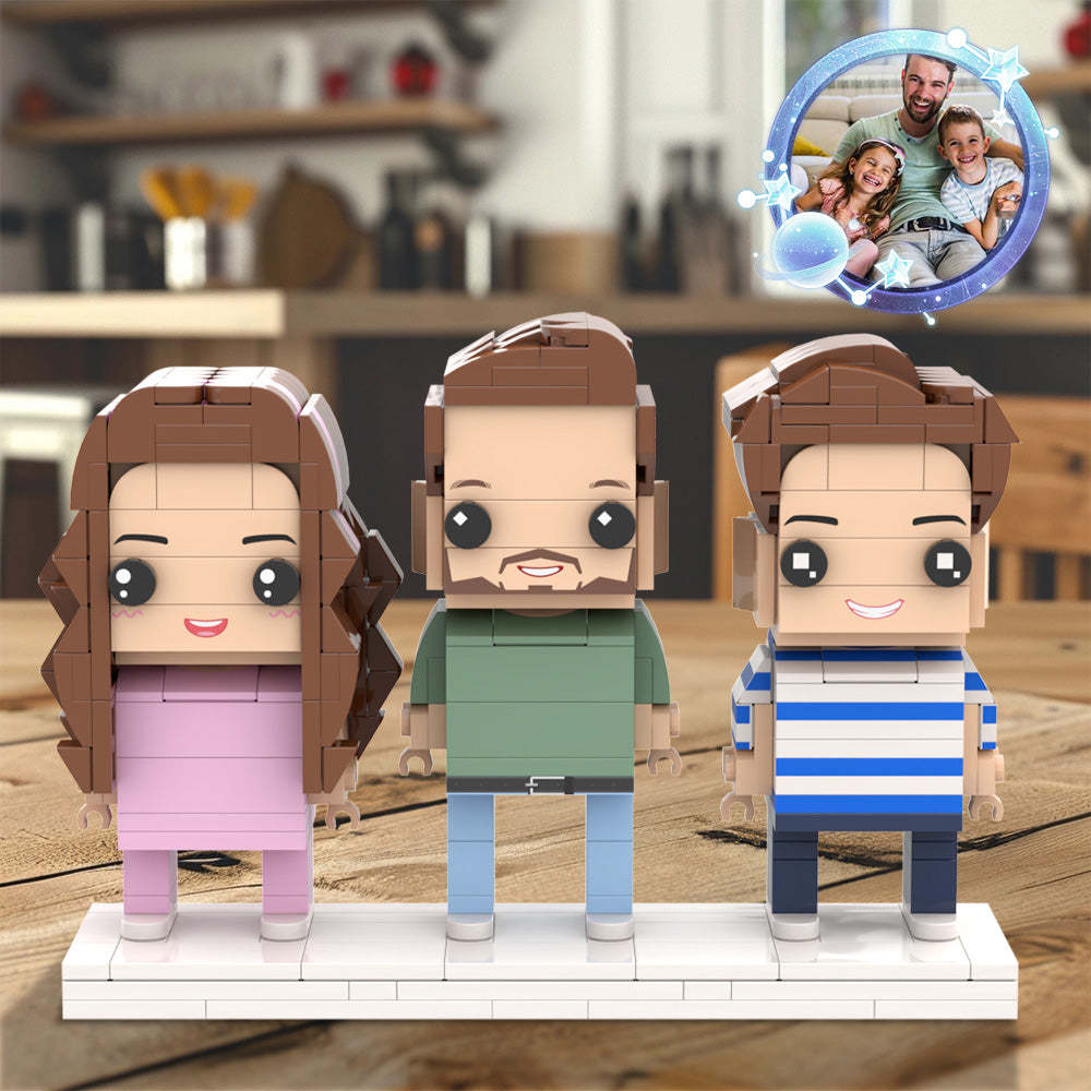 Cadeau Pour Papa Entièrement Corps Personnalisable Fête Des Pères Figurines En Brique Personnalisées Pour Papa 3 Personnes Figurines En Brique Personnalisées Pour Papa Le Jour De La Fête Des Pères - minebrickfr