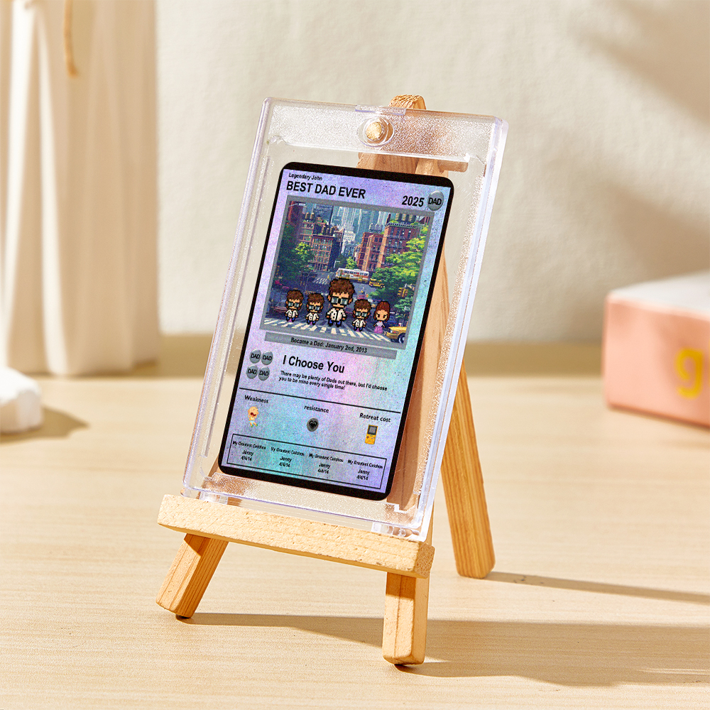 Carte De Fête Des Pères Personnalisée Avec Un Monstre D'anime - Cadeau Personnalisé Pour Papa - Cadeaux Personnalisés Pour La Fête Des Pères - Cadeau Pour La Fête Des Pères - Cadeaux Pour Papa - 