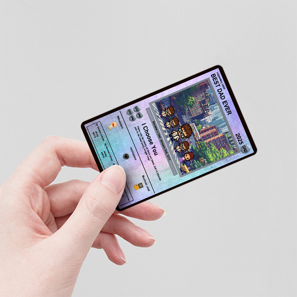 Carte De Fête Des Pères Personnalisée Avec Un Monstre D'anime - Cadeau Personnalisé Pour Papa - Cadeaux Personnalisés Pour La Fête Des Pères - Cadeau Pour La Fête Des Pères - Cadeaux Pour Papa - 