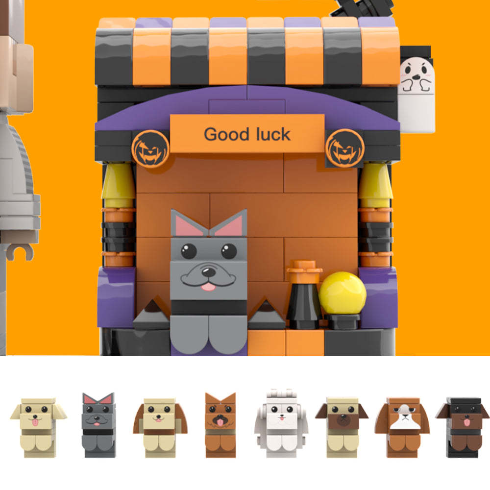 Cadeaux d'Halloween Chiffres en brique personnalisés Porte-stylo Chiffres en brique personnalisés et porte-stylo Porte-stylo pour animaux de compagnie