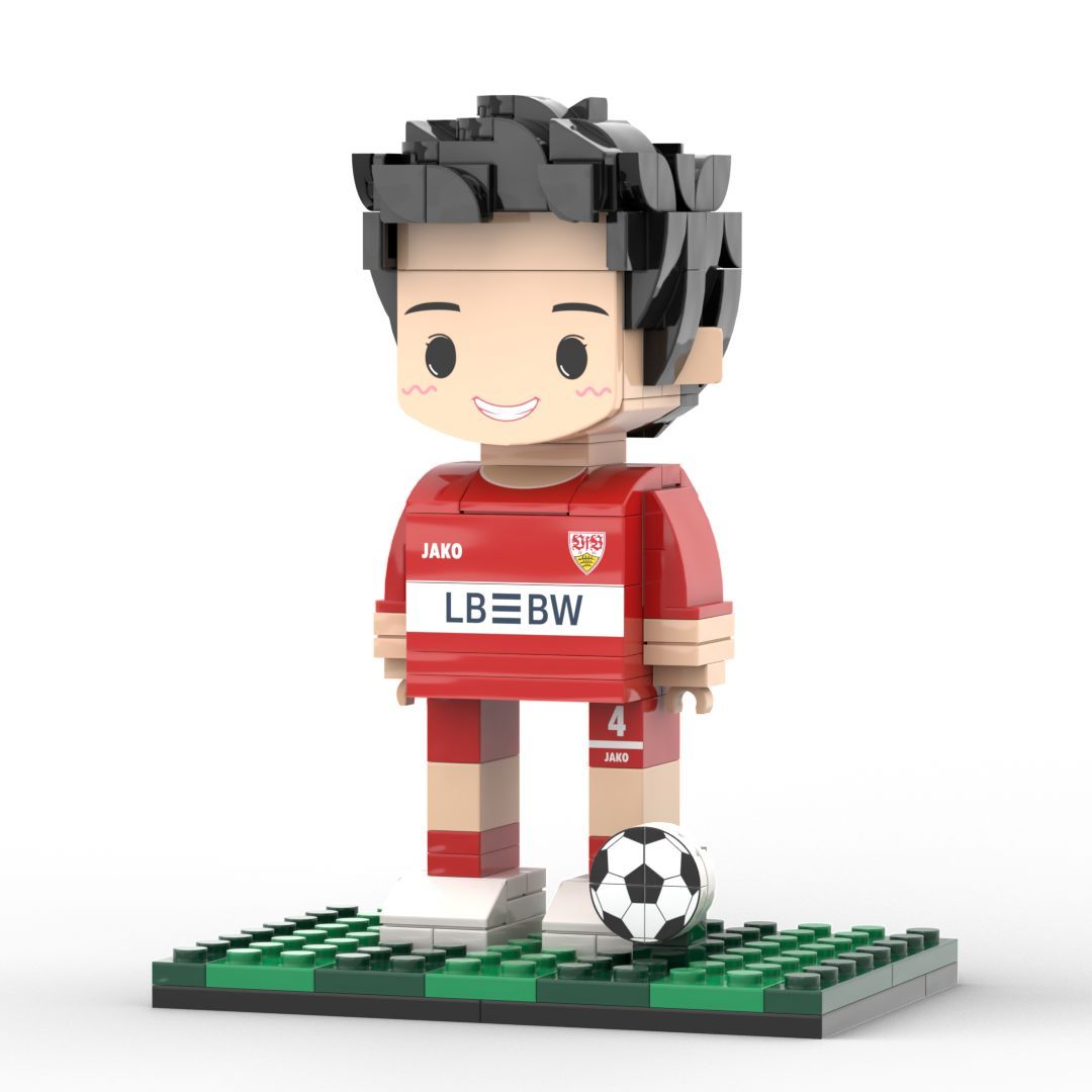 Cadeau De Footballeur Personnalisable Pour 1 Personne - Figurines En Briques Personnalisées Pour Tout Le Corps - 