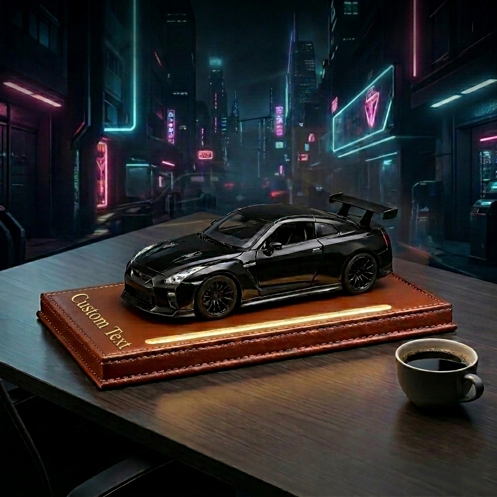 Réveil Hypercar avec son du moteur, effet d'échappement et lumières LED – Cadeau de bureau pour les amateurs de voitures - 