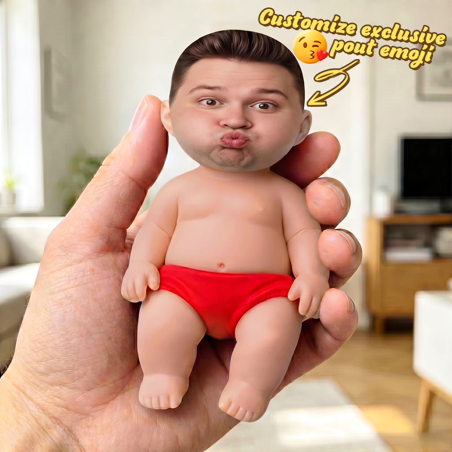 Poupée Anti-stress Squishy Personnalisée – Jouet À Presser Avec Visage Personnalisé, Peluche Anti-stress Souple En Tpr Remplie De Sable, Cadeau Amusant Pour Soulager L'anxiété