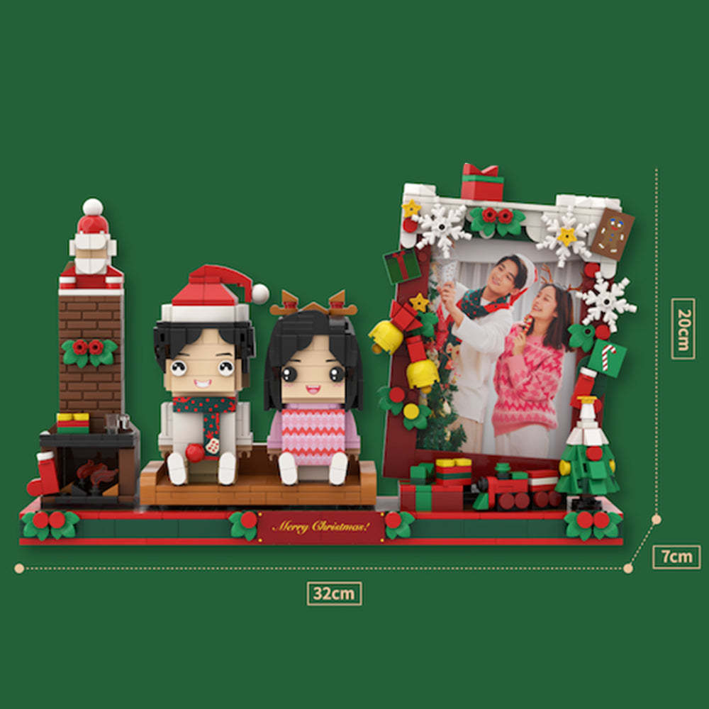 Jouets en Briques Personnalisés personnalisées pour 2 personnes, entièrement personnalisables, cadeau de joyeux noël, figurines Brick Me pour amoureux