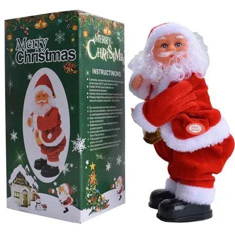 Figurine De Père Noël, Décoration De Bureau De Noël, Décoration Électronique Amusante Pour La Maison, Pour Les Vacances - 