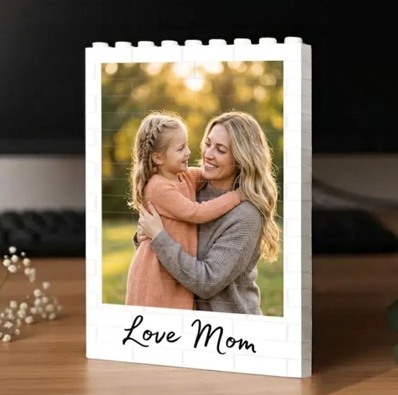 Blocs De Construction Personnalisés Avec Impression Recto Verso Pour Maman - Cadeau Puzzle Pour Maman - Cadeau De Fête Des Mères - Cadeau D'anniversaire De Maman - Brique Photo Souvenir De La Fête Des Mères - 