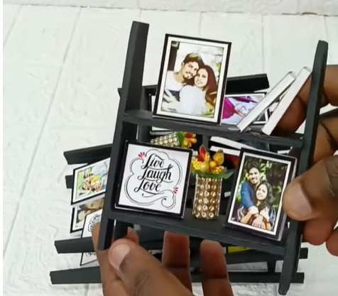 The Miniature Rack Photo Personnalisée Et Message Cadeau De La Saint-valentin, Souvenir De Couple Personnalisé - 