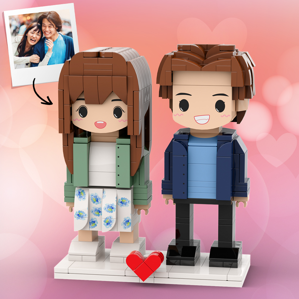 情人節520禮物 可自訂全身 2 人客製化積木人偶 個人化可愛臉部積木人偶