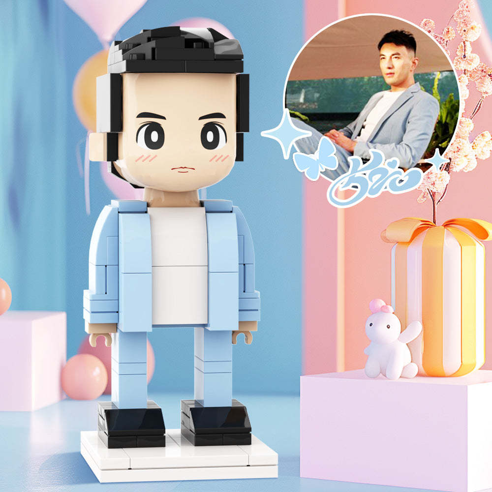 驚喜嘟嘟仔禮物 單人嘟嘟仔定製 彼此的象徵：情侶定製積木人，愛意表達不間斷 情侶照片定製情侶禮物diy積木人擺件男女友情侶創意禮品