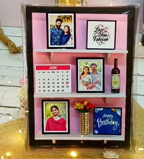 迷你置物架,可客製化照片和留言,情人節禮物,情侶專屬紀念品 - 