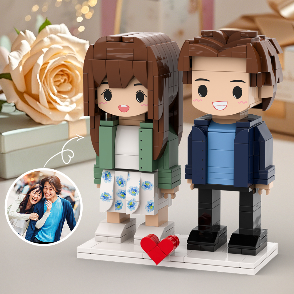 情人節520禮物 可自訂全身 2 人客製化積木人偶 個人化可愛臉部積木人偶