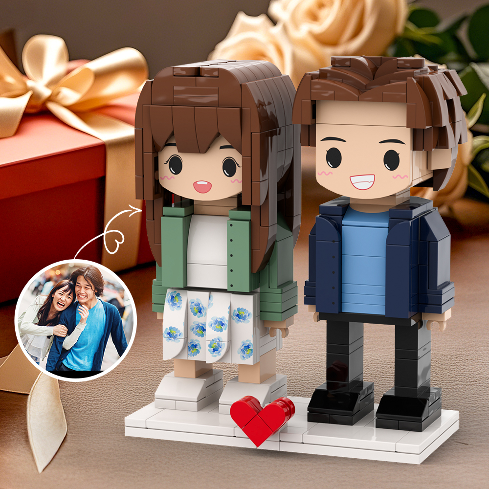 情人節520禮物 可自訂全身 2 人客製化積木人偶 個人化可愛臉部積木人偶