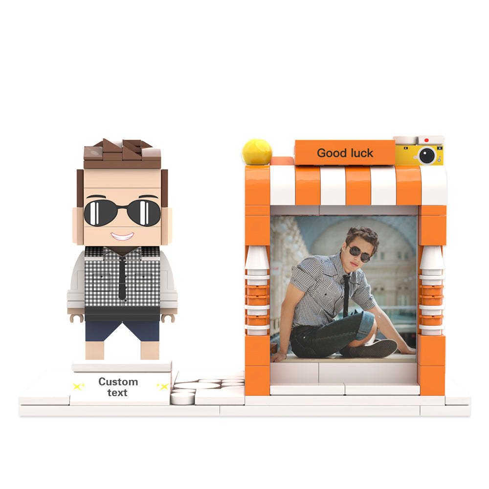 定制積木人物筆筒 個性化積木人物和筆筒 定制照片和姓名筆筒 - MyCustomBrickheadz