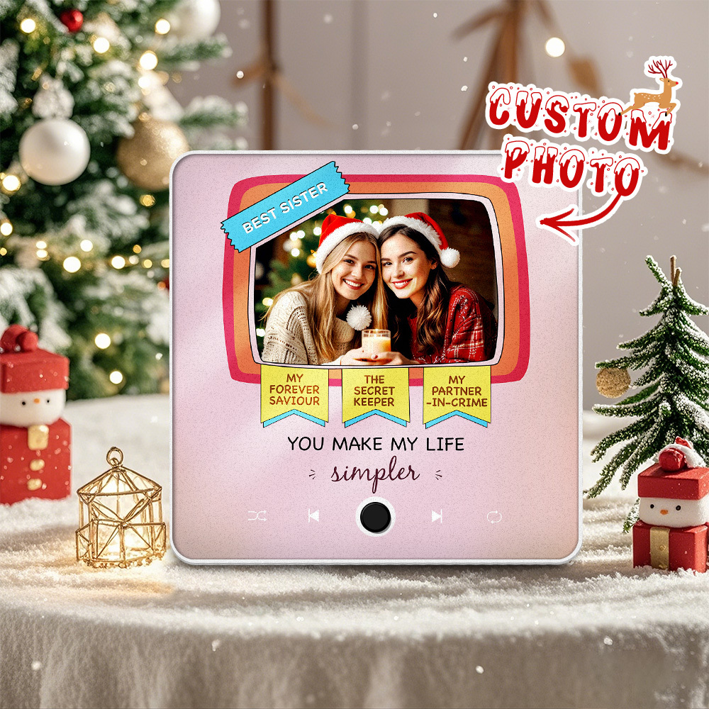 個人化音樂冰箱貼紙 送給兄弟的聖誕禮物 客製化音樂磁鐵 可播放歌曲 - 