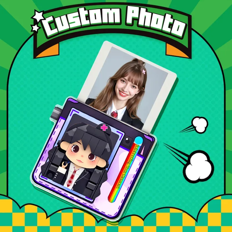 訂製積木圖案冰箱貼拍立得風格冰箱貼送給她的禮物520禮物