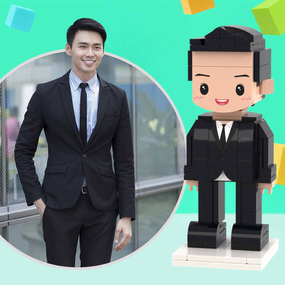 送男朋友禮物初入職場禮物定制積木公仔全訂製積木人偶定制積木手偶小顆粒積木玩具