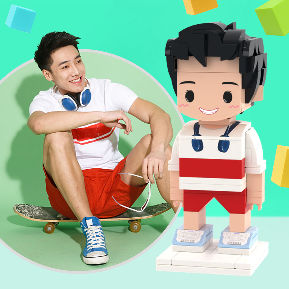 送給男朋友的禮物定制積木公仔全訂製積木人偶定制積木手偶小顆粒積木玩具