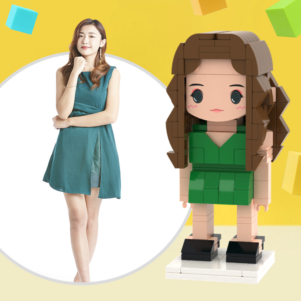 女朋友生日禮物入職禮物定制積木公仔全訂製積木人偶定制積木手偶小顆粒積木玩具