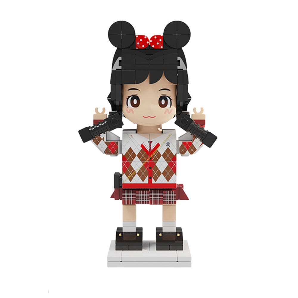 驚喜嘟嘟仔禮物 單人嘟嘟仔定製 情侶照片定製情侶禮物diy積木人擺件男女友情侶創意禮品