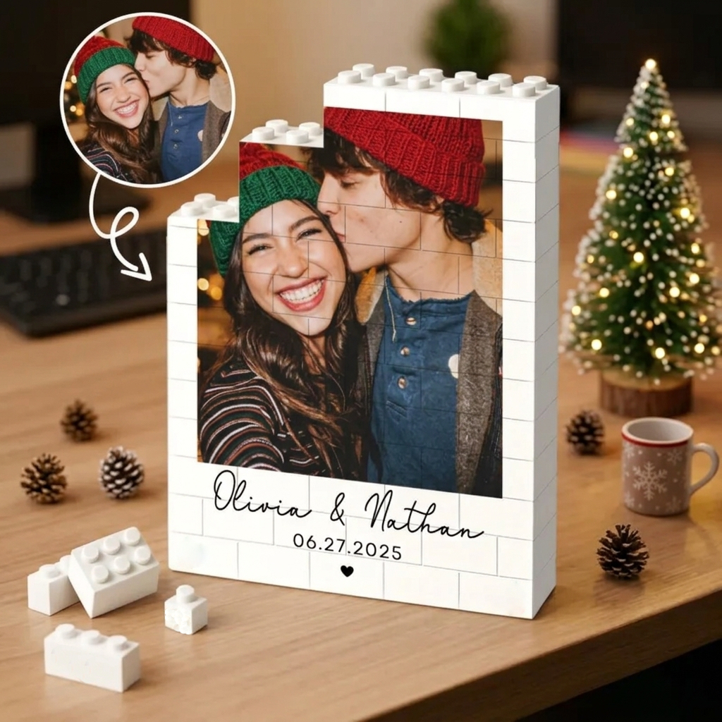 Benutzerdefinierter Foto-Puzzle-Rahmen – Personalisiertes Weihnachtsgeschenk Für Paare Und Familie - 