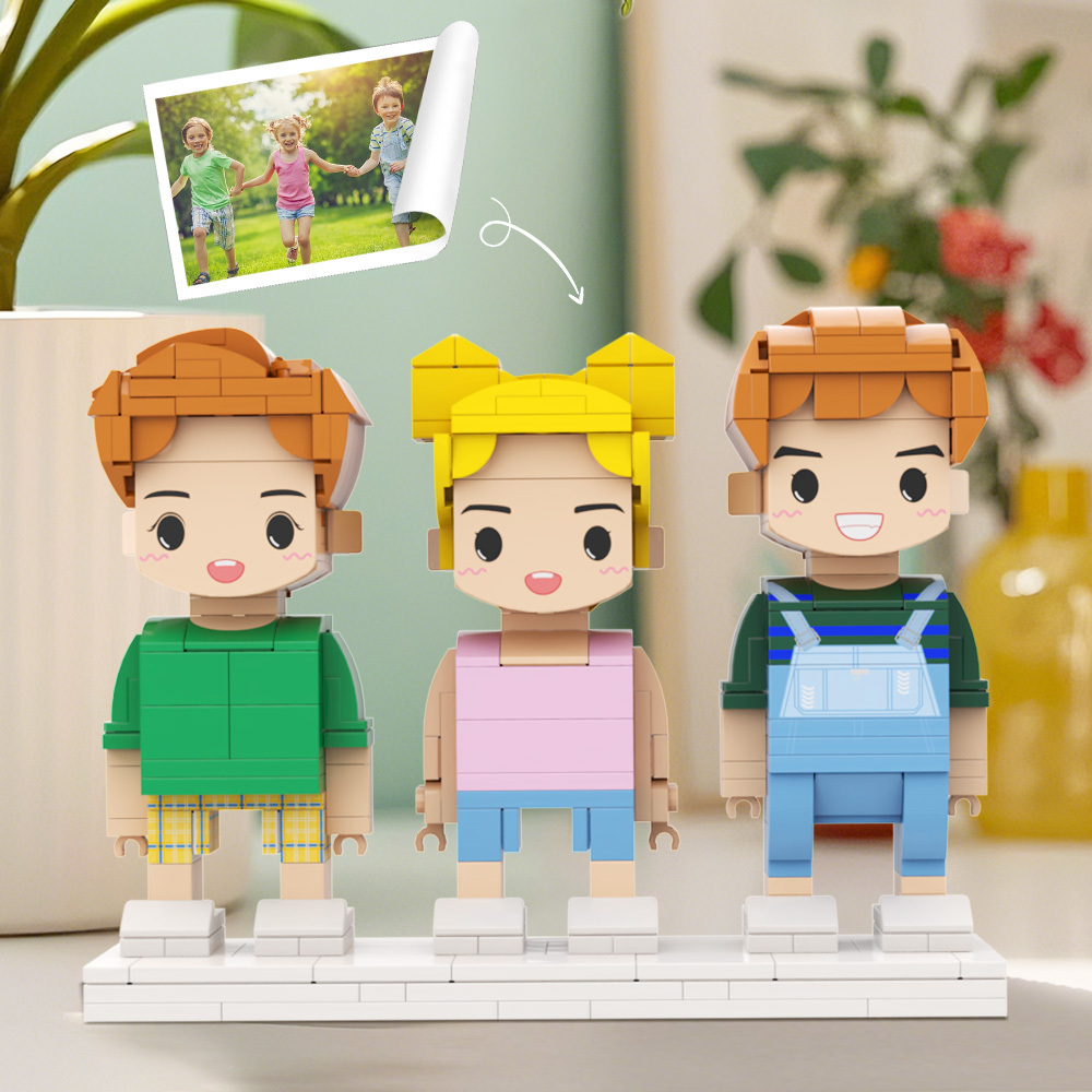 Anpassbare Ganzkörper-ziegelfiguren, Kleines Partikelblock-spielzeug, Brick Me-geschenke