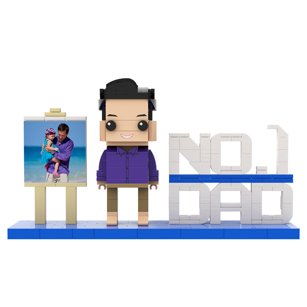 No.1 Dad Custom Brick Figuren Perfektes Geschenk Alles Gute Zum Vatertag