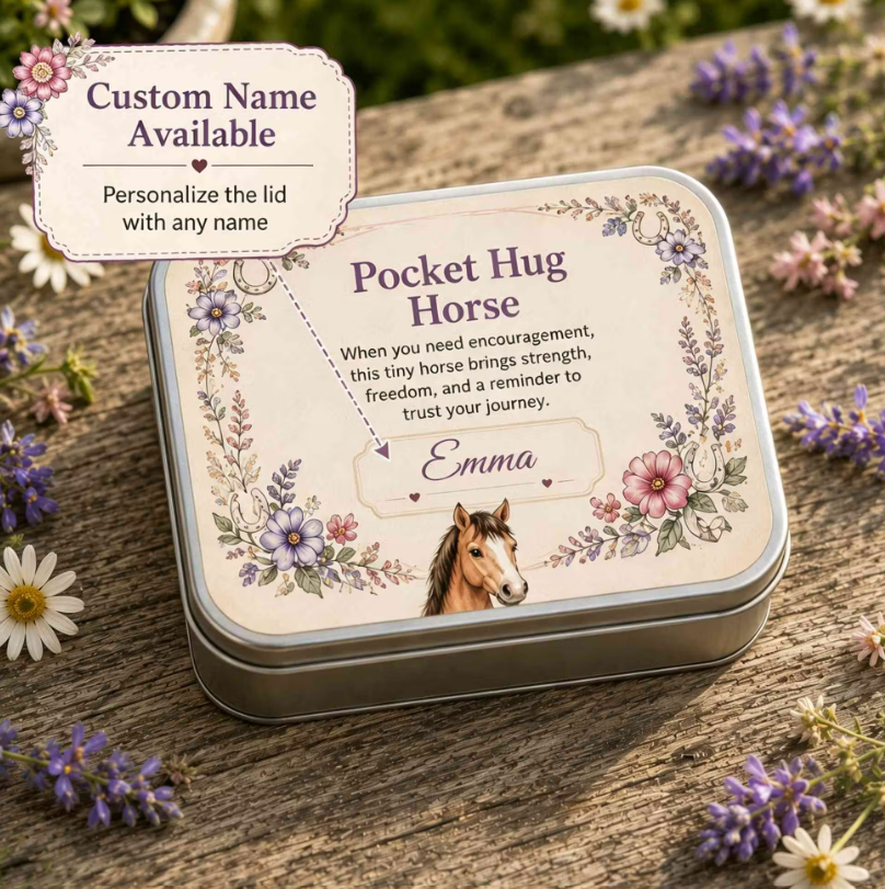 Personalisierte Pocket Hug Mini-Plüschtier-Geschenkbox Mit Namen, Gemütliche Andenkendose Mit Niedlichem Stofftier, Herzliches Geschenk Für Familie Und Freunde - 