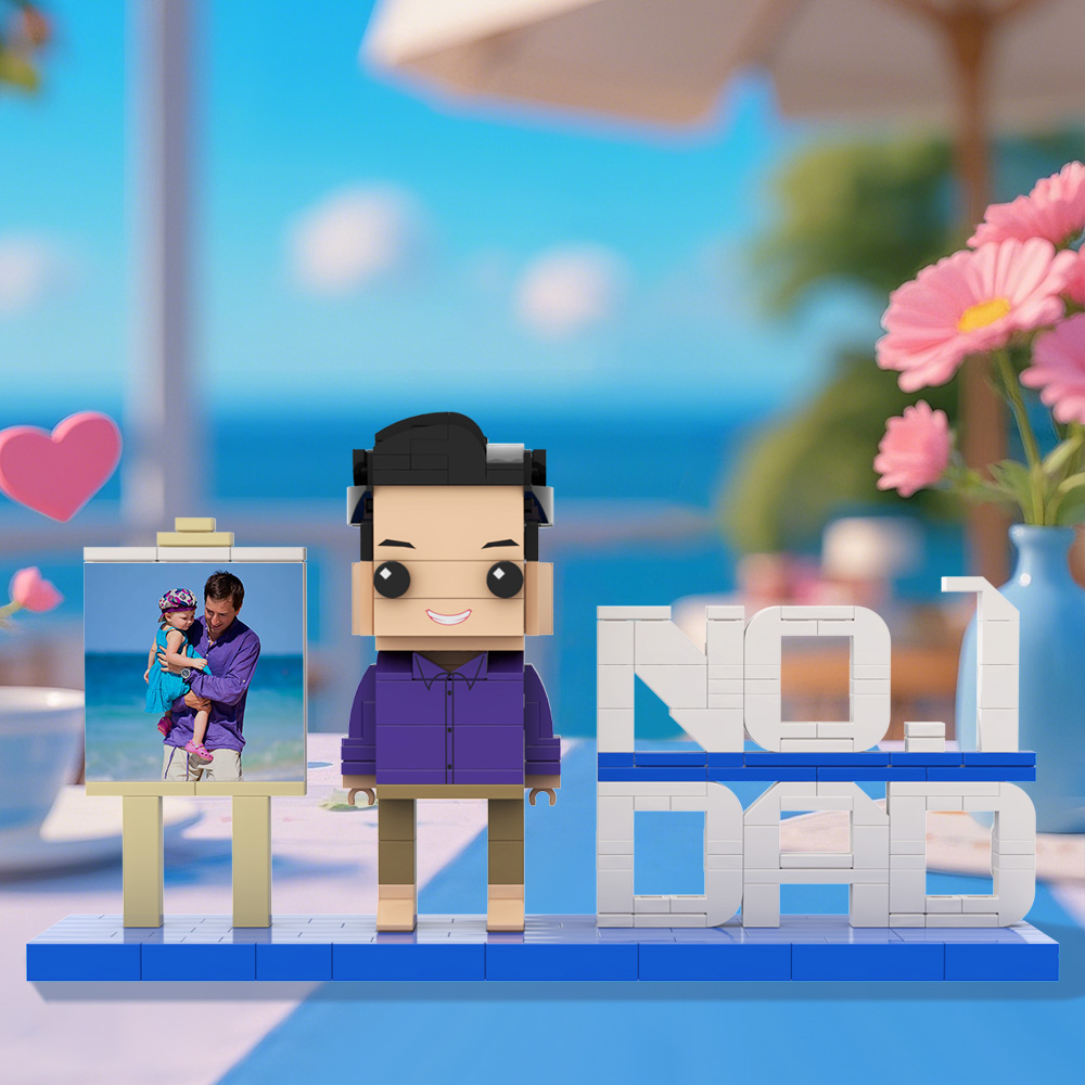 No.1 Dad Custom Brick Figuren Perfektes Geschenk Alles Gute Zum Vatertag
