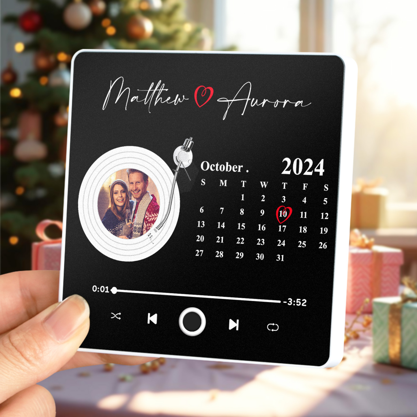 Personalisierter Musik-kühlschrankmagnet, Kann Musik Spielen, Rose, Blume, Individuelles Bilderalbum, Kühlschrankmagnet, Weihnachtsgeschenkideen - 