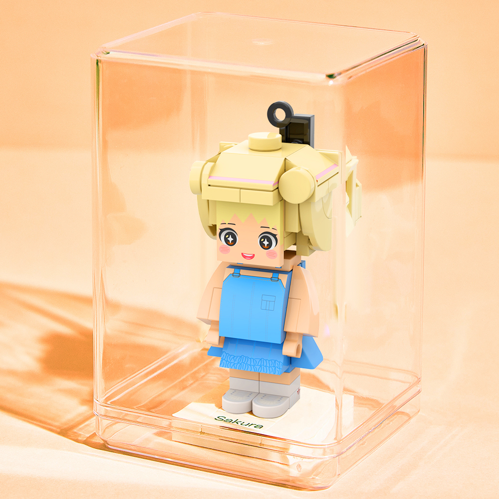 Mini-ziegelfiguren, Personalisierbar, 1 Person, Schlüsselanhänger, Lustiger Taschenanhänger - 