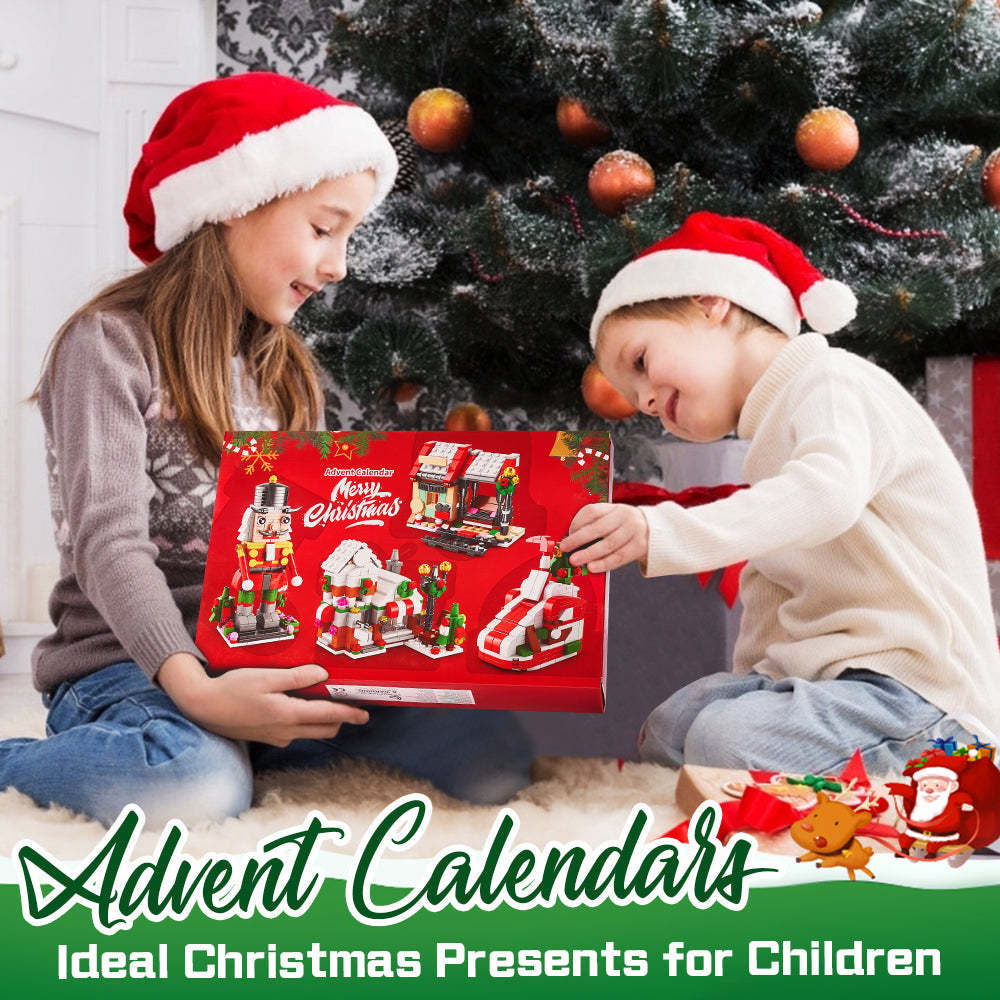 Blindbox Mit Weihnachts-steinfiguren, Überraschung, 24 Kalender, Countdown-geschenkbox, Nussknacker, Blindbox Mit Steinfiguren - minebrickde