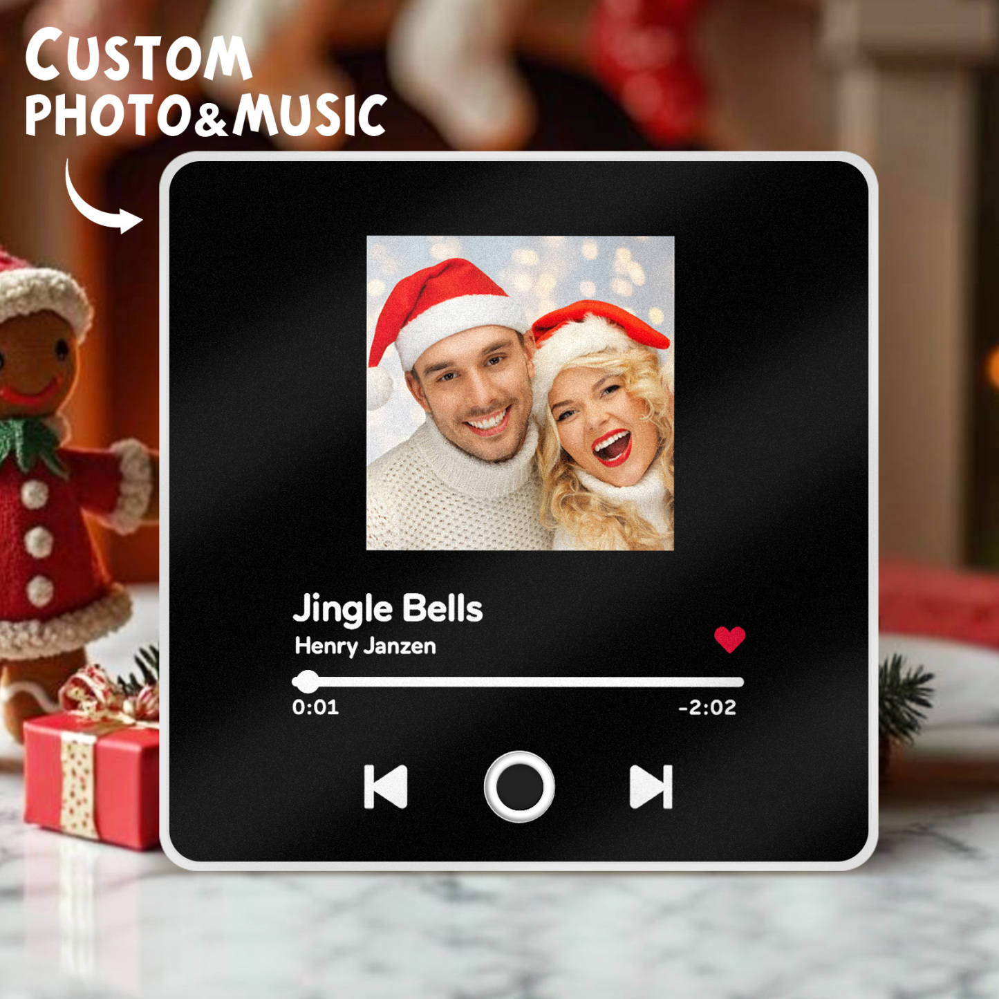 Personalisierter Musik-kühlschrankmagnet, Kann Musik Spielen, Rose, Blume, Individuelles Bilderalbum, Kühlschrankmagnet, Weihnachtsgeschenkideen - 