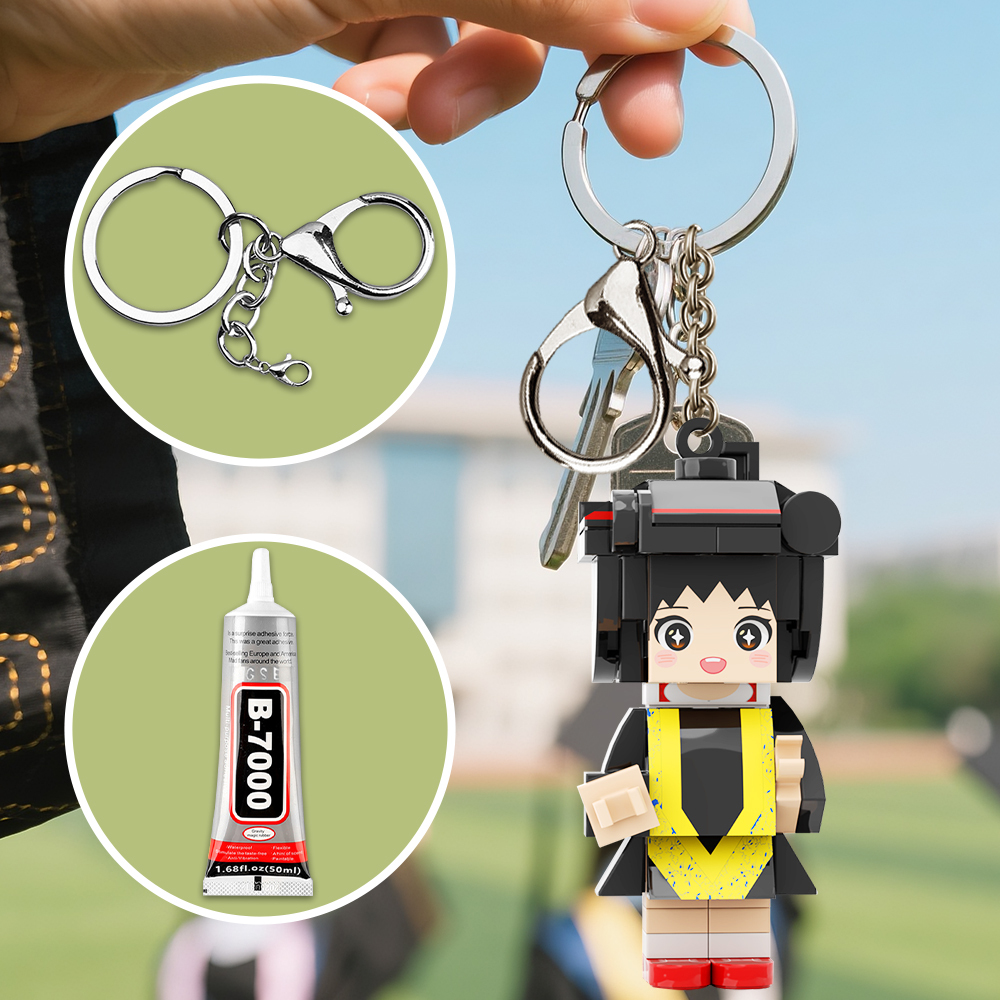 Benutzerdefinierte Mini-ziegelfiguren Ganzkörper Personalisierbar 1 Person Geschenk Für Sie Abschlussgeschenk - 