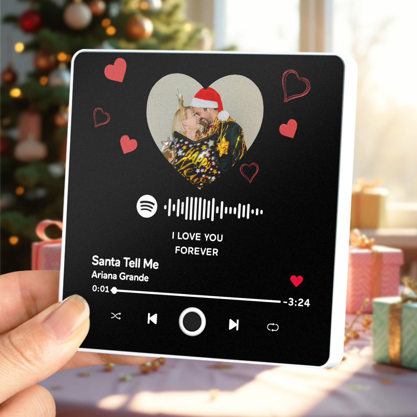 Personalisierter Musik-kühlschrankmagnet, Kann Musik Spielen, Rose, Blume, Individuelles Bilderalbum, Kühlschrankmagnet, Weihnachtsgeschenkideen - 