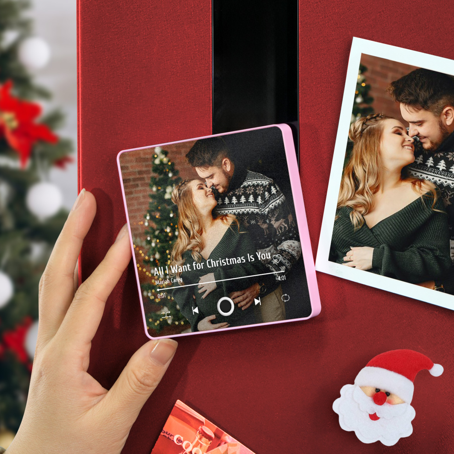 Personalisierter Musik-kühlschrankmagnet, Kann Musik Spielen, Rose, Blume, Individuelles Bilderalbum, Kühlschrankmagnet, Weihnachtsgeschenkideen - 