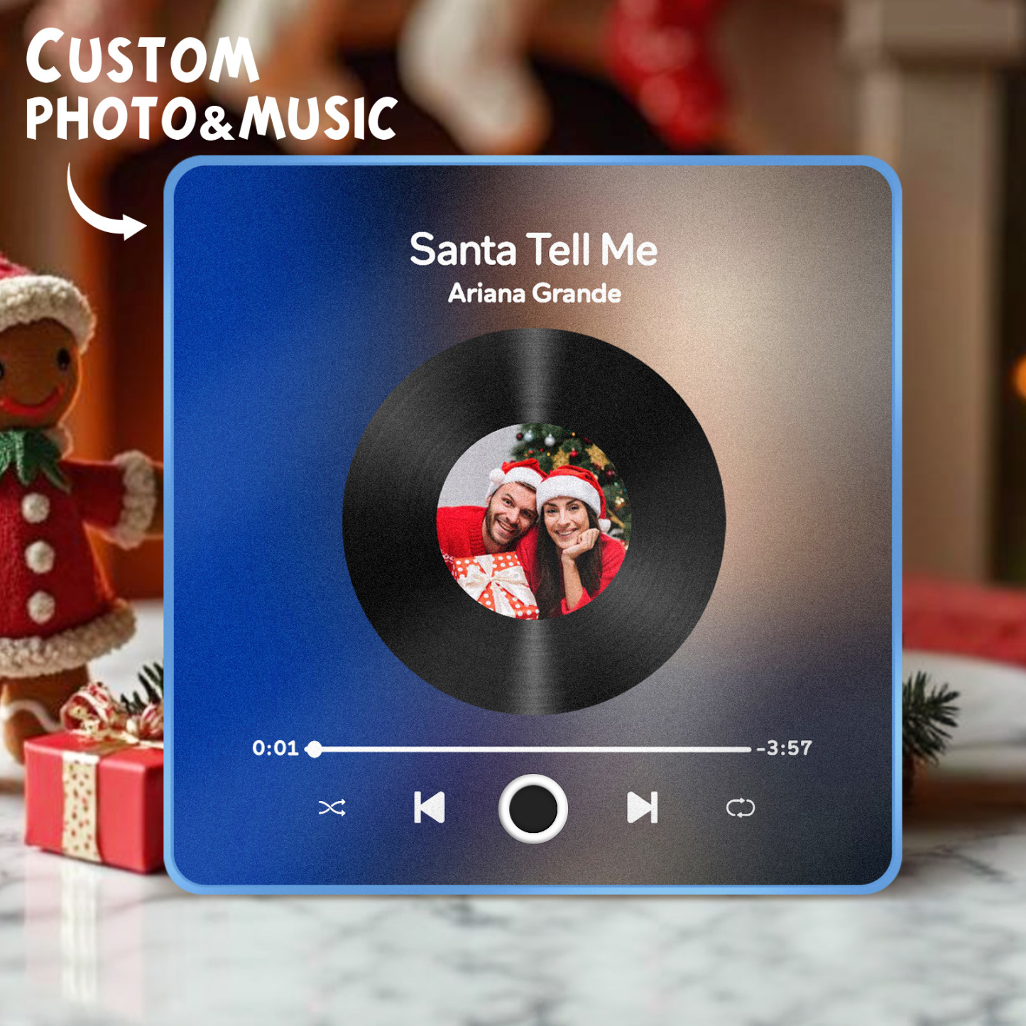 Personalisierter Musik-kühlschrankmagnet, Kann Musik Spielen, Rose, Blume, Individuelles Bilderalbum, Kühlschrankmagnet, Weihnachtsgeschenkideen - 