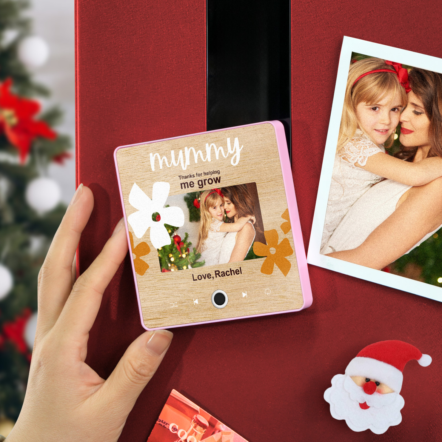 Personalisierter Musik-kühlschrankmagnet, Geschenk Für Mama, Benutzerdefinierte Musikmagnete Können Lieder Abspielen, Weihnachtsgeschenke, Familiengeschenke - 