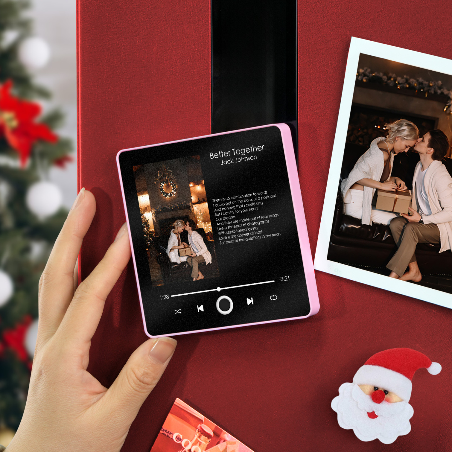 Personalisierter Musik-kühlschrankmagnet, Kann Musik Spielen, Rose, Blume, Individuelles Bilderalbum, Kühlschrankmagnet, Weihnachtsgeschenkideen - 