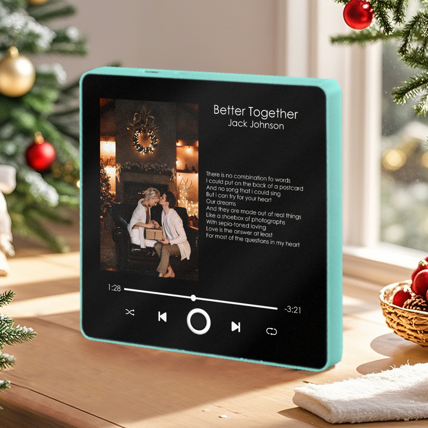 Personalisierter Musik-kühlschrankmagnet, Kann Musik Spielen, Rose, Blume, Individuelles Bilderalbum, Kühlschrankmagnet, Weihnachtsgeschenkideen - 