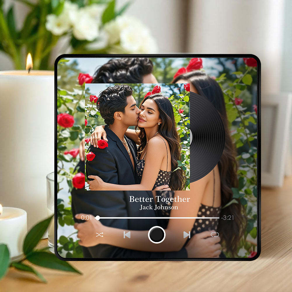 Personalisierter Kühlschrankmagnet Mit Mehreren Fotos, Musik, Kann Lieder Abspielen, Personalisierter Kühlschrankmagnet Mit Foto - 