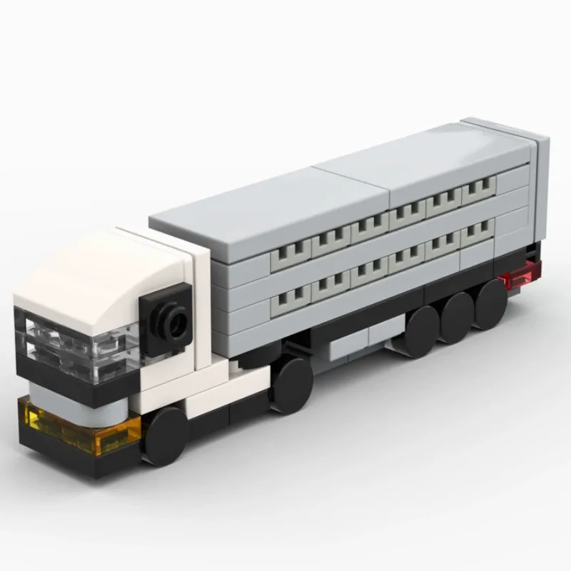Klein Autobausteine ​​busse Lkws, Erdbewegungsfahrzeuge Rennwagen Transportfahrzeuge Zusammenbau Kleiner Partikel - 