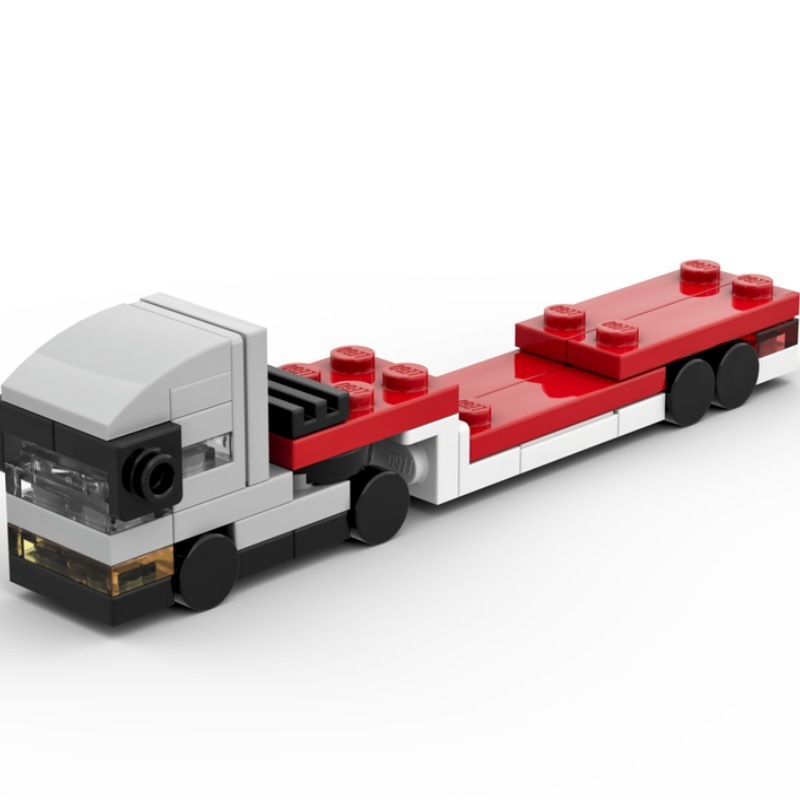 Klein Autobausteine ​​busse Lkws, Erdbewegungsfahrzeuge Rennwagen Transportfahrzeuge Zusammenbau Kleiner Partikel - 