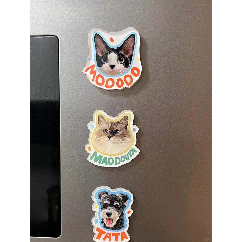 Personalisierte Haustier-foto-acryl-kühlschrankmagnete, Individuelles Bild-andenken - 