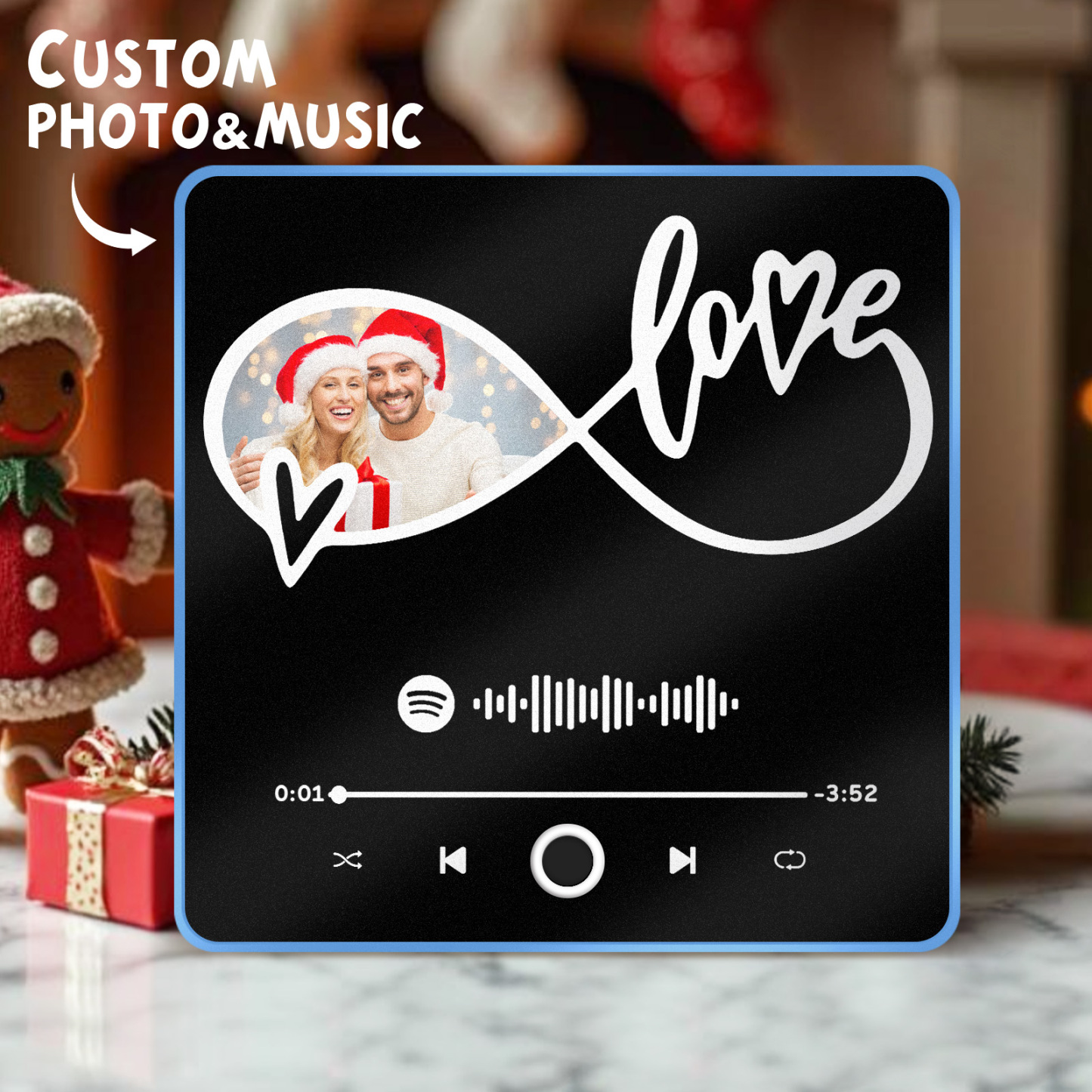 Personalisierter Musik-kühlschrankmagnet, Kann Musik Spielen, Rose, Blume, Individuelles Bilderalbum, Kühlschrankmagnet, Weihnachtsgeschenkideen - 