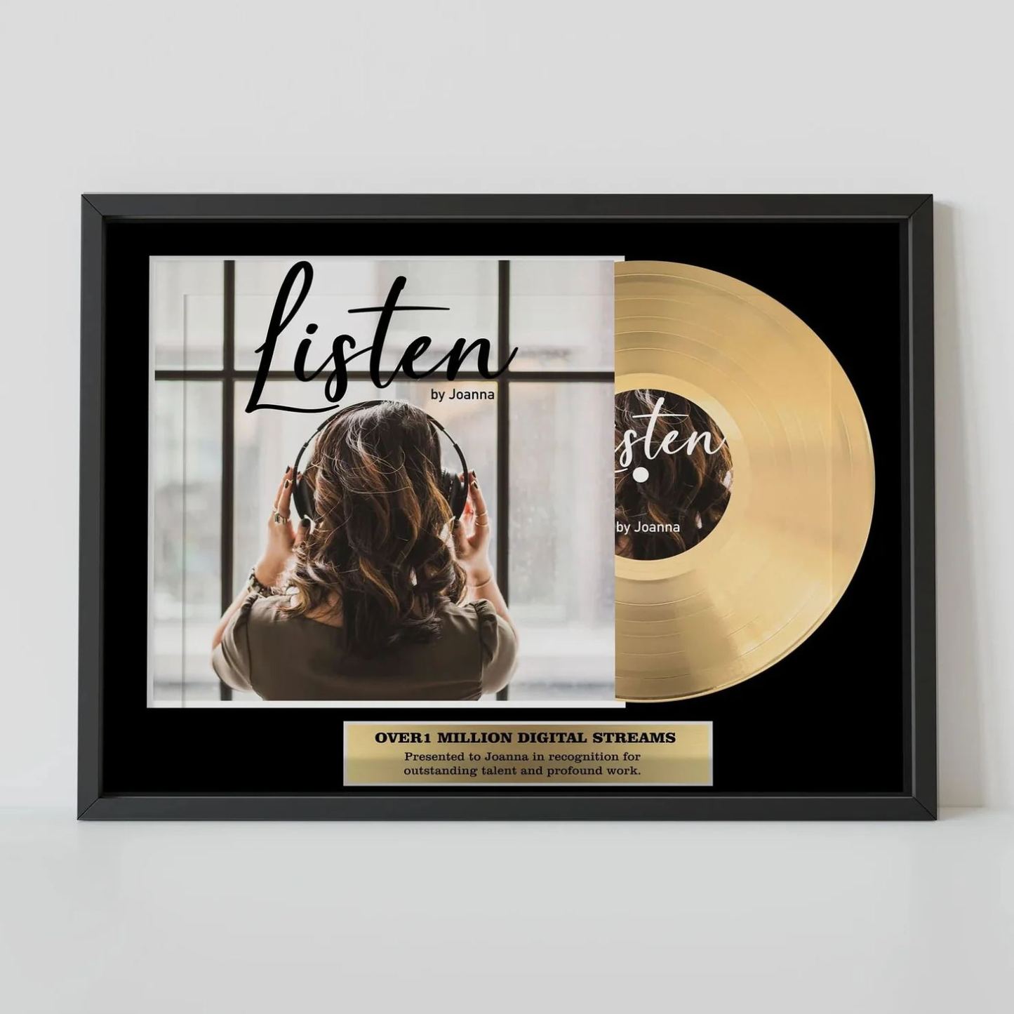 Personalisierte Musikdekoration Im Stil Einer Goldenen Schallplatte Für Sie Zum Valentinstag - 