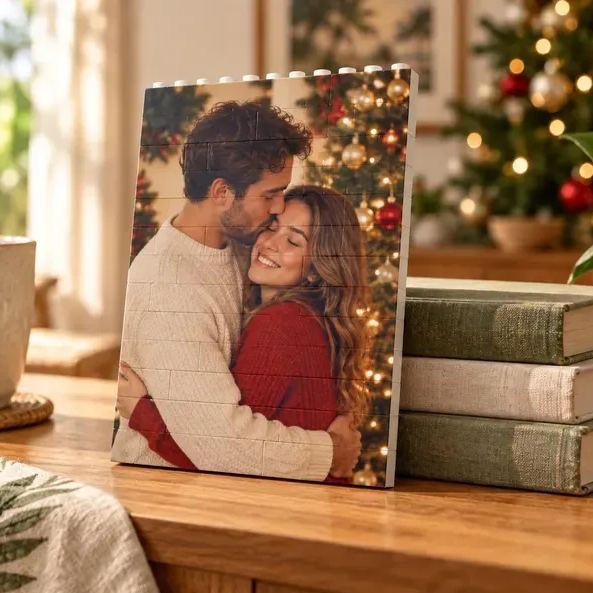 Benutzerdefinierter Foto-Puzzle-Rahmen – Personalisiertes Weihnachtsgeschenk Für Paare Und Familie - 