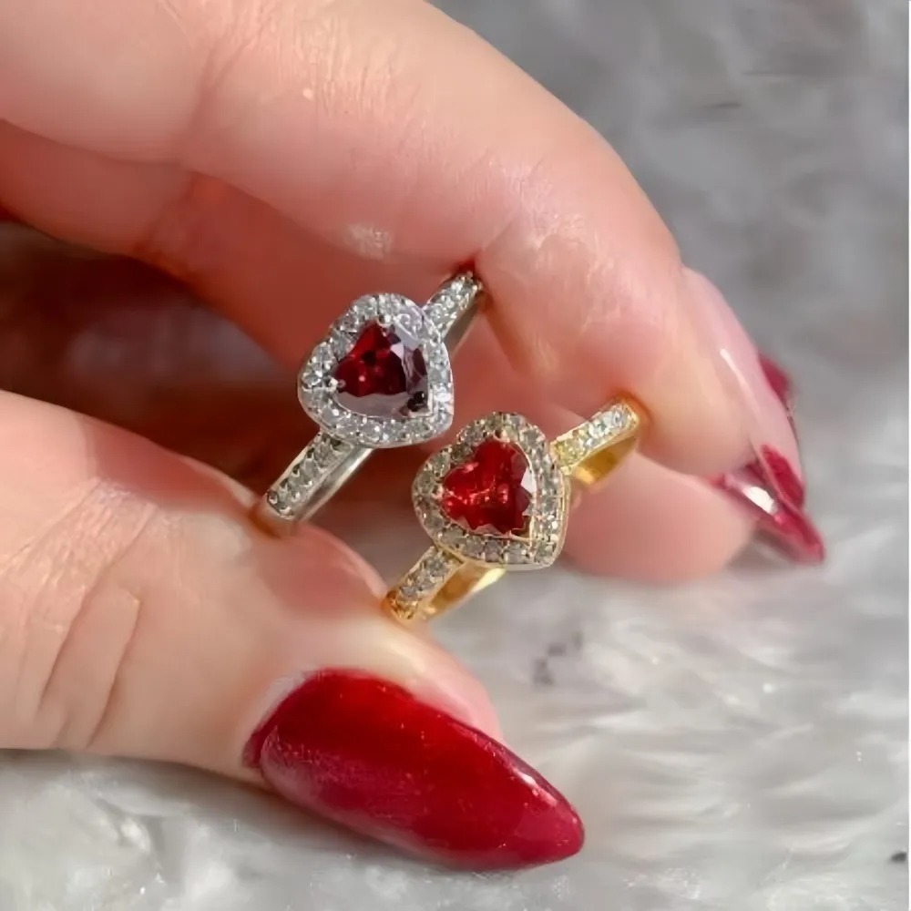 „du Bist In Meinem Herzen"-ring- Und Armbandset, Herzschwertring Und Armband - 