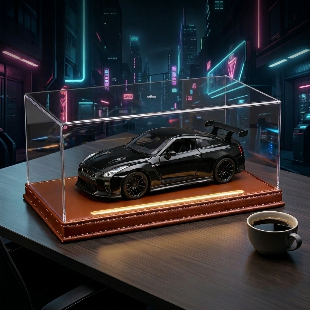 Hypercar-Wecker mit Motorgeräusch, Auspuffeffekt und LED-Lichtern – Schreibtischgeschenk für Autoliebhaber - 