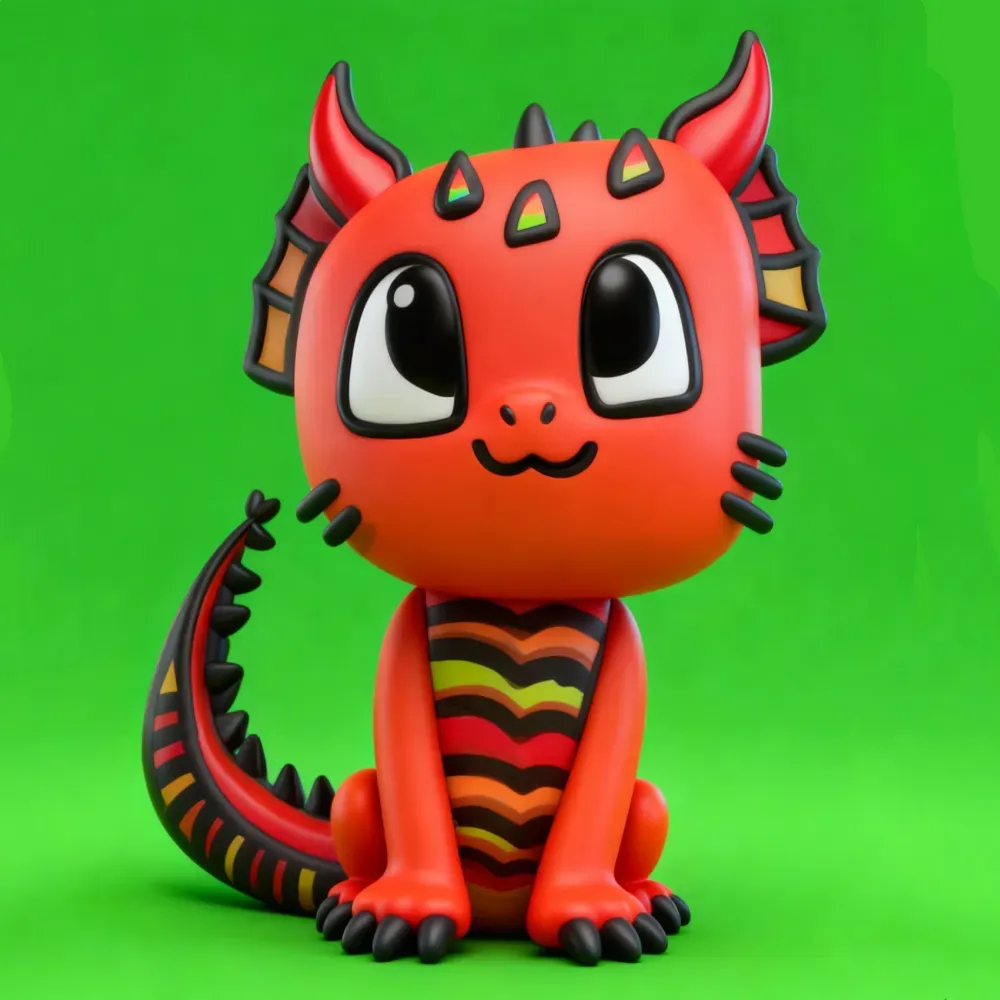 Hologram-Style 3D Display Crystal-Clear Floating  Effect Cartoon Character